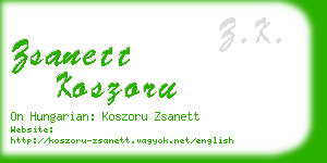 zsanett koszoru business card